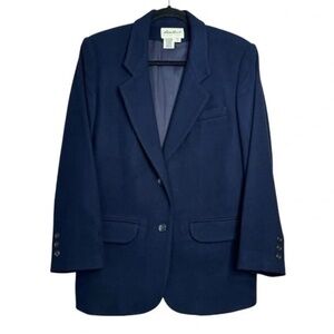 EddieBaur Navy Blue Wool Blazer